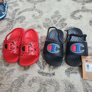 2 pairs champion slides 7 toddler